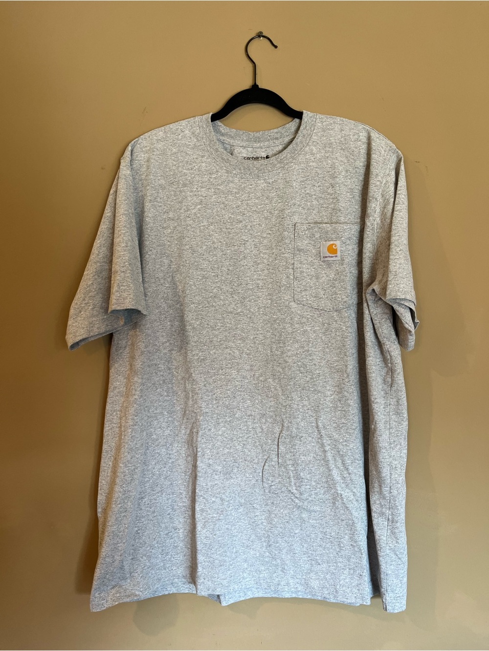 Carhartt Pocket T-Shirt Gray Relaxed Fit XL Tall Men's Short Sleeve Tee